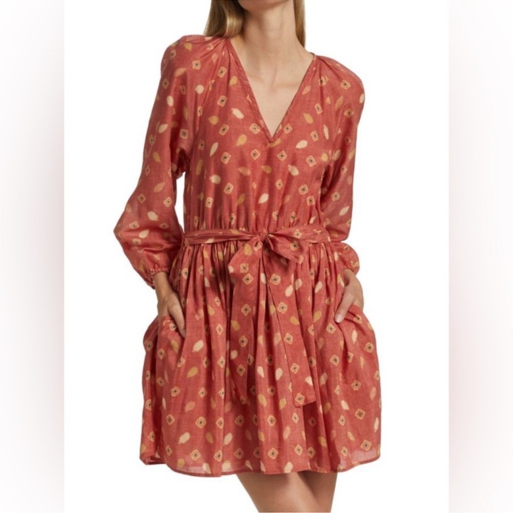 Xirena Rust Symone Silk Blend Dress size Medium - Picture 2 of 14